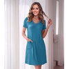 image:imageWiWi Soft Nightgown for Women Short Sleeve Sleep Shirts Plus Size Ladies Sleepwear Pajamas S4XTeal Blue