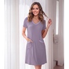 image:imageWiWi Soft Nightgown for Women Short Sleeve Sleep Shirts Plus Size Ladies Sleepwear Pajamas S4XViolet