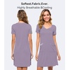 image:imageWiWi Soft Nightgown for Women Short Sleeve Sleep Shirts Plus Size Ladies Sleepwear Pajamas S4XViolet