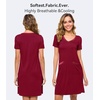 image:imageWiWi Soft Nightgown for Women Short Sleeve Sleep Shirts Plus Size Ladies Sleepwear Pajamas S4XWine