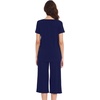 image:imageWiWi Soft Viscose from Bamboo Pajamas for Women Short Sleeve Pajama Sets with Capri Pants Pjs Comfy Loungewear SXXLCnavy