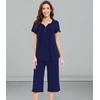 image:imageWiWi Soft Viscose from Bamboo Pajamas for Women Short Sleeve Pajama Sets with Capri Pants Pjs Comfy Loungewear SXXLCnavy