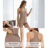 image:imageWiWi Soft Viscose from Bamboo Pajamas for Women Tank Top and Shorts Sleepwear Cool Pjs Sleeveless Pajama Set SXXLCamel
