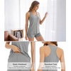 image:imageWiWi Soft Viscose from Bamboo Pajamas for Women Tank Top and Shorts Sleepwear Cool Pjs Sleeveless Pajama Set SXXLHeather Grey