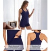 image:imageWiWi Soft Viscose from Bamboo Pajamas for Women Tank Top and Shorts Sleepwear Cool Pjs Sleeveless Pajama Set SXXLNavy