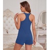 image:imageWiWi Soft Viscose from Bamboo Pajamas for Women Tank Top and Shorts Sleepwear Cool Pjs Sleeveless Pajama Set SXXLPrussian Blue