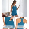 image:imageWiWi Soft Viscose from Bamboo Pajamas for Women Tank Top and Shorts Sleepwear Cool Pjs Sleeveless Pajama Set SXXLTeal Blue