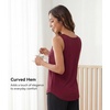 image:imageWiWi Tank Tops for Women Super Soft Sleeveless Pajama TShirt Cooling Loungewear Basic Shirts Viscose Bamboo Tee SXXLAburgundy