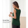 image:imageWiWi Tank Tops for Women Super Soft Sleeveless Pajama TShirt Cooling Loungewear Basic Shirts Viscose Bamboo Tee SXXLAdeep Green