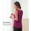 image:imageWiWi Tank Tops for Women Super Soft Sleeveless Pajama TShirt Cooling Loungewear Basic Shirts Viscose Bamboo Tee SXXLApurplish Red