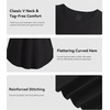 image:imageWiWi Tank Tops for Women Super Soft Sleeveless Pajama TShirt Cooling Loungewear Basic Shirts Viscose Bamboo Tee SXXLBblack