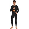 image:imageWiWi Thermal Underwear for Men Bamboo Viscose Long Johns Set Soft Warm Base Layer Lightweight Top and Bottom Sets SXXLAblack
