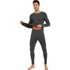 image:imageWiWi Thermal Underwear for Men Bamboo Viscose Long Johns Set Soft Warm Base Layer Lightweight Top and Bottom Sets SXXLAcharcoal Heather