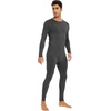 image:imageWiWi Thermal Underwear for Men Bamboo Viscose Long Johns Set Soft Warm Base Layer Lightweight Top and Bottom Sets SXXLAcharcoal Heather