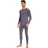 image:imageWiWi Thermal Underwear for Men Bamboo Viscose Long Johns Set Soft Warm Base Layer Lightweight Top and Bottom Sets SXXLAdark Grey