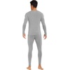 image:imageWiWi Thermal Underwear for Men Bamboo Viscose Long Johns Set Soft Warm Base Layer Lightweight Top and Bottom Sets SXXLAheather Grey