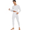 image:imageWiWi Thermal Underwear for Men Bamboo Viscose Long Johns Set Soft Warm Base Layer Lightweight Top and Bottom Sets SXXLApure White