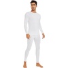 image:imageWiWi Thermal Underwear for Men Bamboo Viscose Long Johns Set Soft Warm Base Layer Lightweight Top and Bottom Sets SXXLApure White