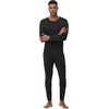 image:imageWiWi Thermal Underwear for Men Bamboo Viscose Long Johns Set Soft Warm Base Layer Lightweight Top and Bottom Sets SXXLBblack