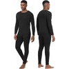 image:imageWiWi Thermal Underwear for Men Bamboo Viscose Long Johns Set Soft Warm Base Layer Lightweight Top and Bottom Sets SXXLBblack