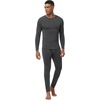 image:imageWiWi Thermal Underwear for Men Bamboo Viscose Long Johns Set Soft Warm Base Layer Lightweight Top and Bottom Sets SXXLBcharcoal Heather