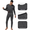 image:imageWiWi Thermal Underwear for Men Bamboo Viscose Long Johns Set Soft Warm Base Layer Lightweight Top and Bottom Sets SXXLBcharcoal Heather