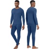 image:imageWiWi Thermal Underwear for Men Bamboo Viscose Long Johns Set Soft Warm Base Layer Lightweight Top and Bottom Sets SXXLBdark Blue