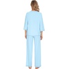 image:imageWiWi Viscose Bamboo Pajamas for Women 34 Sleeve Tops and Long Pants Sleepwear Pajama Set Soft Pjs Sets SXXLPale Blue