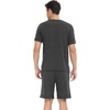 image:imageWiWi Viscose from Bamboo Loose Comfy Pajamas Set for Men Soft Summer Short Sleeve Sleepwear SXXLCharcoal Heather