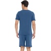 image:imageWiWi Viscose from Bamboo Loose Comfy Pajamas Set for Men Soft Summer Short Sleeve Sleepwear SXXLPrussian Blue