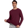 image:imageWiWi Viscose from Bamboo Mens Long Sleeve Tees Sun Protection Athletic Crew Neck Shirts for Pajamas SXXLAbrownish Red