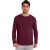 image:imageWiWi Viscose from Bamboo Mens Long Sleeve Tees Sun Protection Athletic Crew Neck Shirts for Pajamas SXXLAbrownish Red