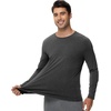 image:imageWiWi Viscose from Bamboo Mens Long Sleeve Tees Sun Protection Athletic Crew Neck Shirts for Pajamas SXXLAcharcoal Heather