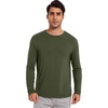 image:imageWiWi Viscose from Bamboo Mens Long Sleeve Tees Sun Protection Athletic Crew Neck Shirts for Pajamas SXXLAdark Fence Green