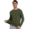 image:imageWiWi Viscose from Bamboo Mens Long Sleeve Tees Sun Protection Athletic Crew Neck Shirts for Pajamas SXXLAdark Fence Green