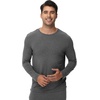 image:imageWiWi Viscose from Bamboo Mens Long Sleeve Tees Sun Protection Athletic Crew Neck Shirts for Pajamas SXXLAdark Heather Grey