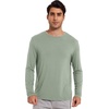 image:imageWiWi Viscose from Bamboo Mens Long Sleeve Tees Sun Protection Athletic Crew Neck Shirts for Pajamas SXXLAjasmine Green