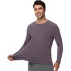 image:imageWiWi Viscose from Bamboo Mens Long Sleeve Tees Sun Protection Athletic Crew Neck Shirts for Pajamas SXXLAmisty Grey