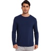 image:imageWiWi Viscose from Bamboo Mens Long Sleeve Tees Sun Protection Athletic Crew Neck Shirts for Pajamas SXXLAnavy