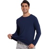 image:imageWiWi Viscose from Bamboo Mens Long Sleeve Tees Sun Protection Athletic Crew Neck Shirts for Pajamas SXXLAnavy