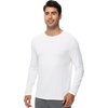 image:imageWiWi Viscose from Bamboo Mens Long Sleeve Tees Sun Protection Athletic Crew Neck Shirts for Pajamas SXXLAraw White