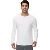 image:imageWiWi Viscose from Bamboo Mens Long Sleeve Tees Sun Protection Athletic Crew Neck Shirts for Pajamas SXXLAraw White