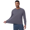 image:imageWiWi Viscose from Bamboo Mens Long Sleeve Tees Sun Protection Athletic Crew Neck Shirts for Pajamas SXXLBdark Grey