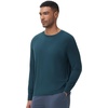 image:imageWiWi Viscose from Bamboo Mens Long Sleeve Tees Sun Protection Athletic Crew Neck Shirts for Pajamas SXXLBdeep Teal