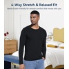 image:imageWiWi Viscose from Bamboo Mens Long Sleeve Tees Sun Protection Athletic Crew Neck Shirts for Pajamas SXXLCblack