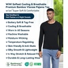 image:imageWiWi Viscose from Bamboo Mens Long Sleeve Tees Sun Protection Athletic Crew Neck Shirts for Pajamas SXXLCblack