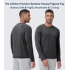image:imageWiWi Viscose from Bamboo Mens Long Sleeve Tees Sun Protection Athletic Crew Neck Shirts for Pajamas SXXLCcharcoal Heather