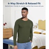 image:imageWiWi Viscose from Bamboo Mens Long Sleeve Tees Sun Protection Athletic Crew Neck Shirts for Pajamas SXXLCdark Fence Green