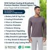 image:imageWiWi Viscose from Bamboo Mens Long Sleeve Tees Sun Protection Athletic Crew Neck Shirts for Pajamas SXXLCmisty Grey