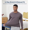 image:imageWiWi Viscose from Bamboo Mens Long Sleeve Tees Sun Protection Athletic Crew Neck Shirts for Pajamas SXXLCmisty Grey